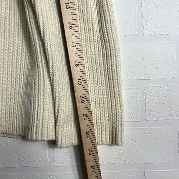 Lauren Ralph Lauren Knit Sweater Size small Ivory Ribbed - Picture 7 of 10